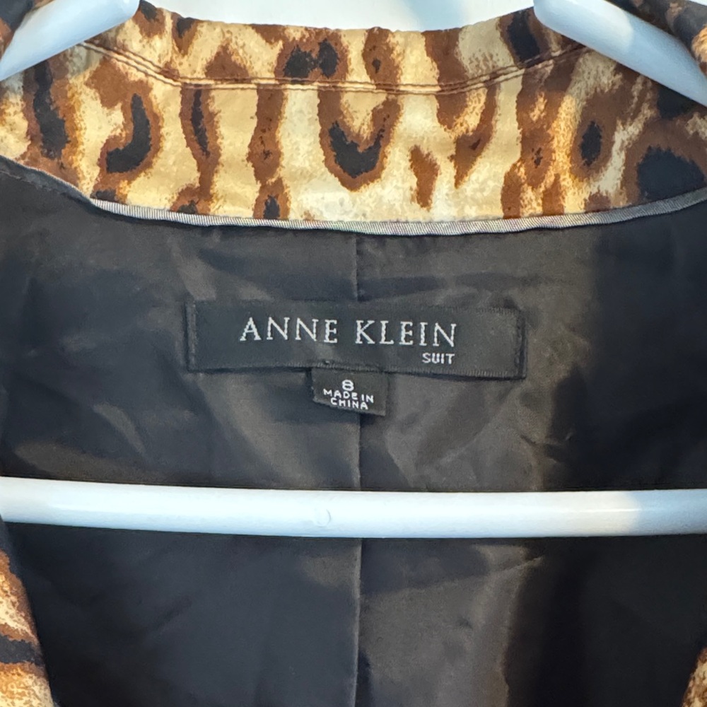 Anne Klein Leopard Print Trench Coat - Picture 2 of 6